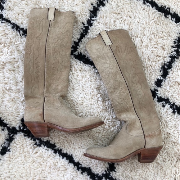 Justin Boots Shoes - Custom knee high Justin cowboy boots